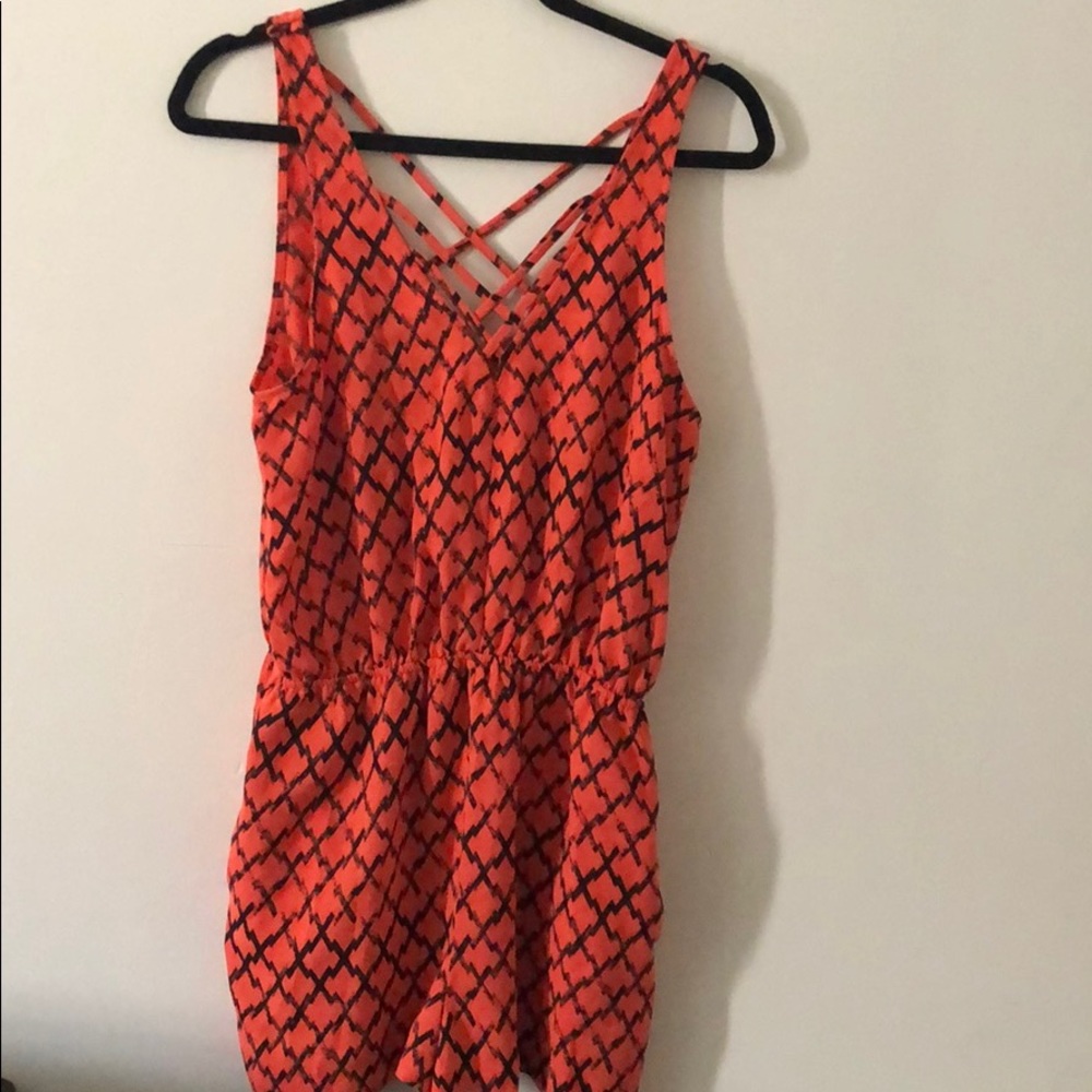 Urban outfitters Orange & Black  Romper